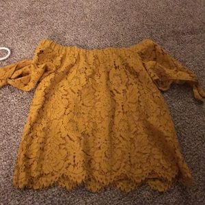 Lace off the shoulder top